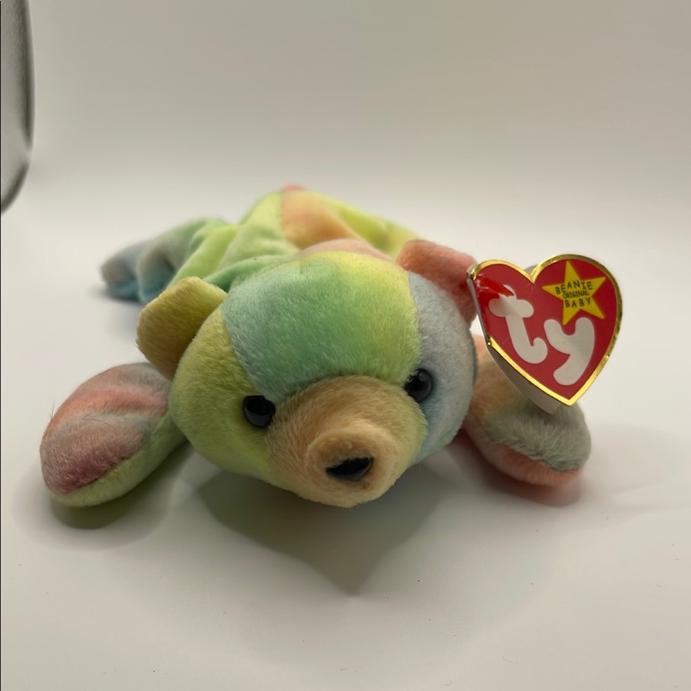 “Sammy” TY Multicolor Beanie Baby Bear